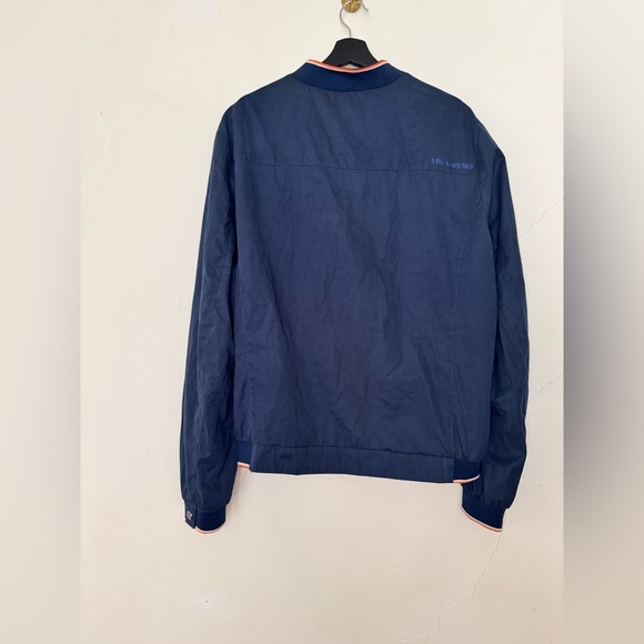 Men’s A Fish Named Fred Blouson Marine Luxury Zip Pocket Ribbed cuffs Jacket - Picture 4 of 15